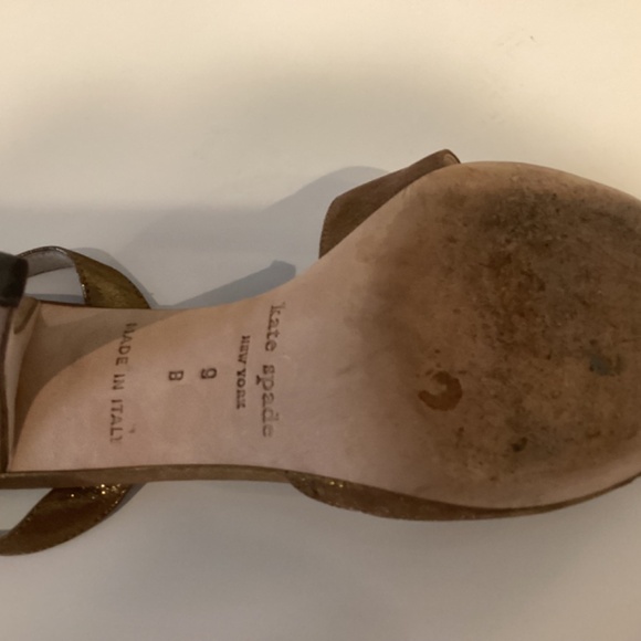 KATE SPADE GOLD 4INCH SLING BACK SANDAL - Picture 15 of 15